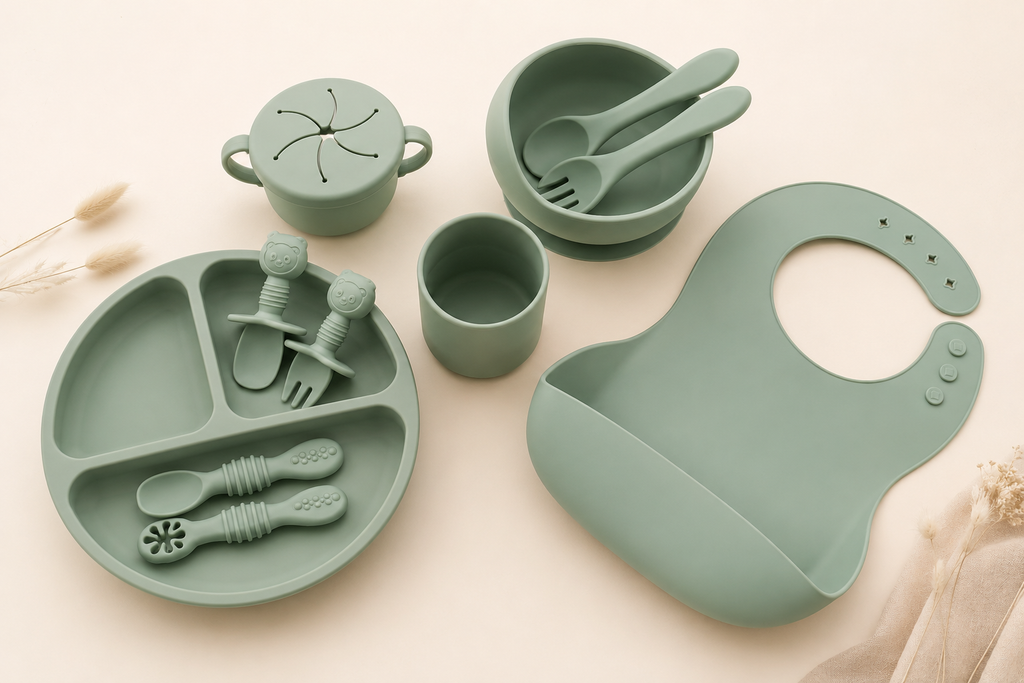 12pcs Baby Feeding Set with Divided Plate