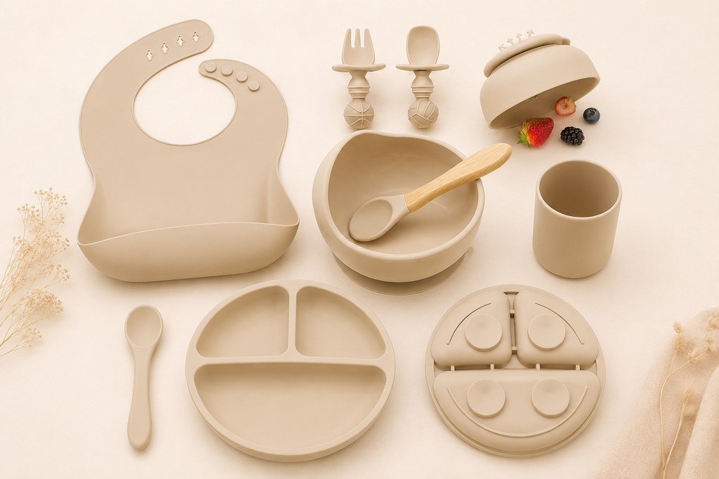 8pcs Silicone Baby Feeding Set