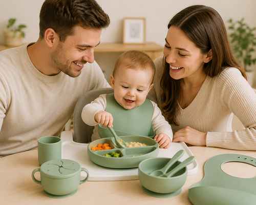 12pcs Baby Feeding Set with Divided Plate