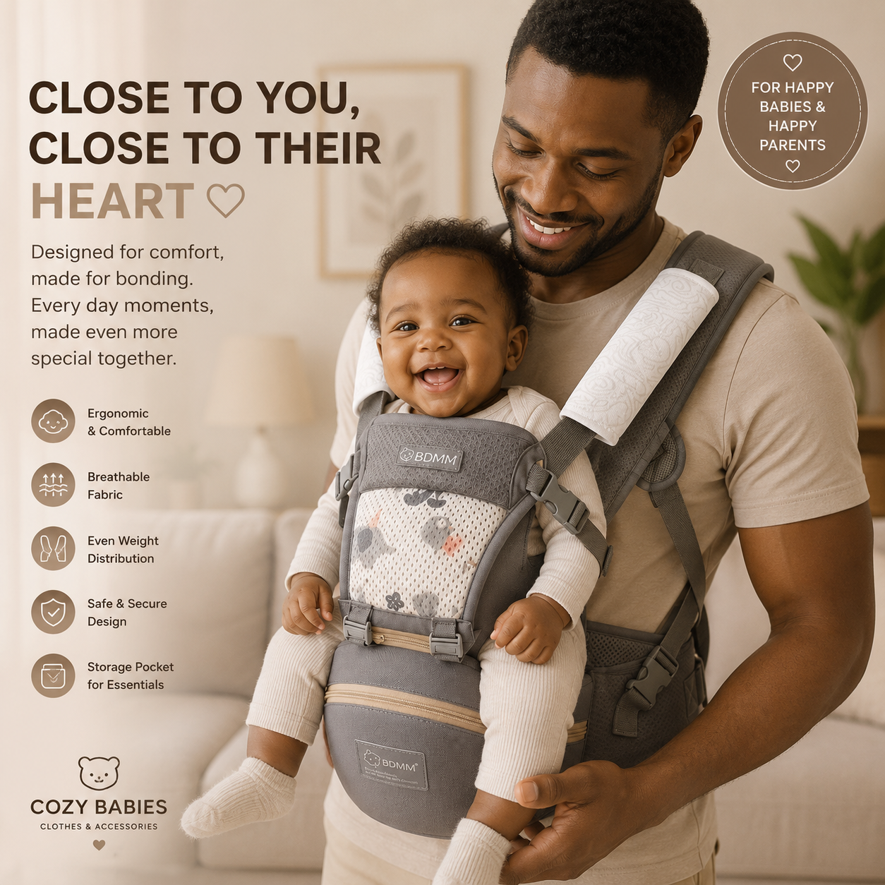 Lightweight Baby Waist Stool Carrier